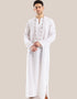 Long line jellabiya with round neckline with slits